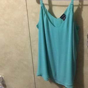 Torrid chiffon sea green cami!